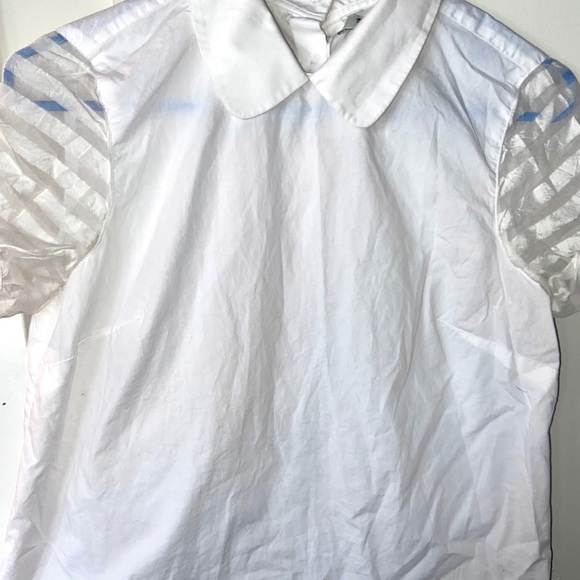 Madewell White Blouse with Back Buttons - Picture 3 of 4